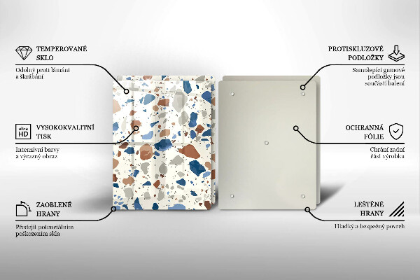 Sklenená doska na krájanie Dekoratívna kamenina