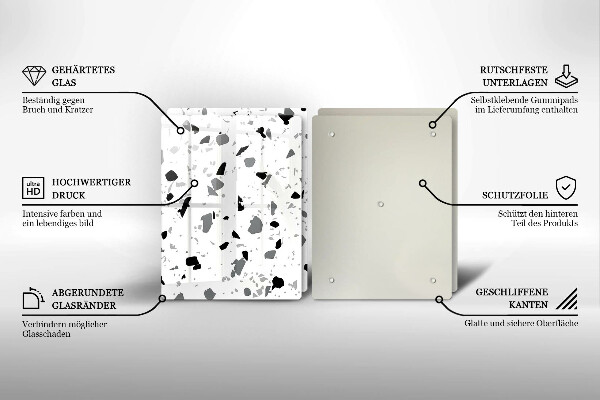 Sklenená doska na krájanie Dekoratívna kamenina