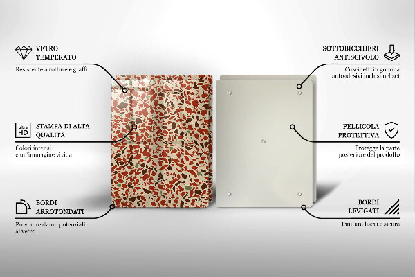 Sklenená doska na krájanie Jemná kamenina