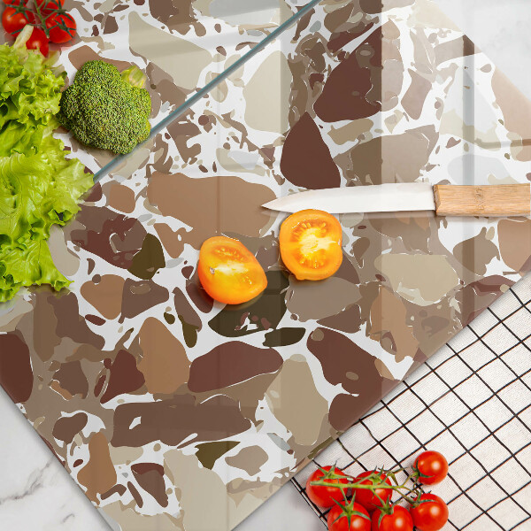 Sklenená doska na krájanie Kamenné ozdobné škvrny