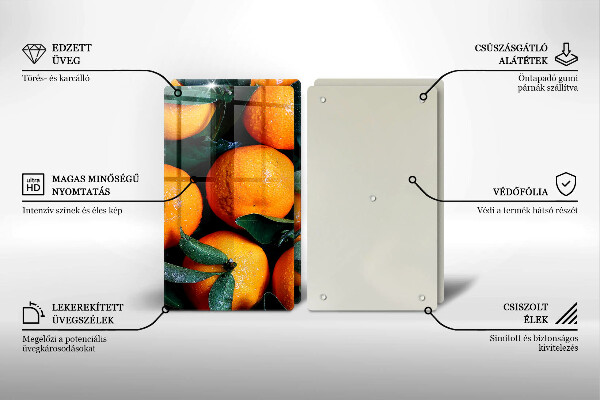 Sklenená doska na krájanie Pomarančové ovocie