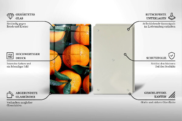 Sklenená doska na krájanie Pomarančové ovocie