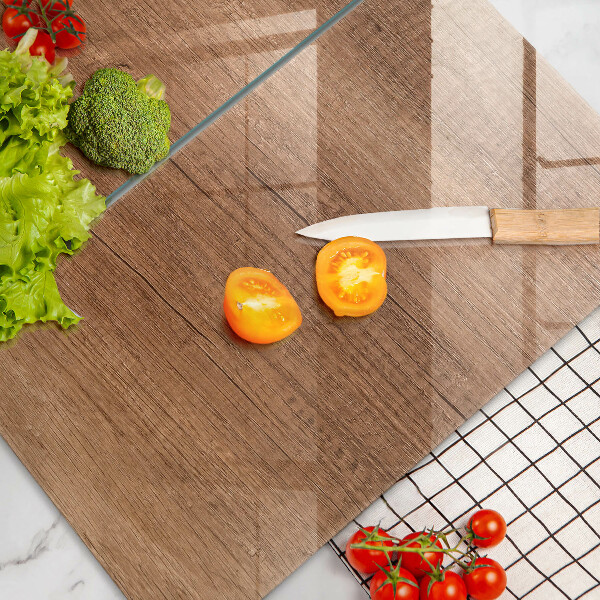 Kuchynská doska veľká zo skla Textúra dreva