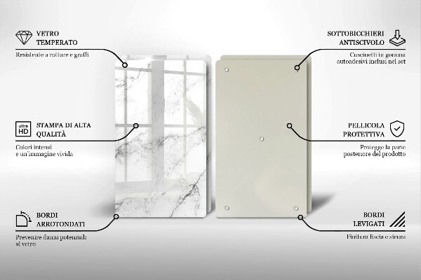 Kuchynská doska veľká zo skla Elegantná textúra mramoru