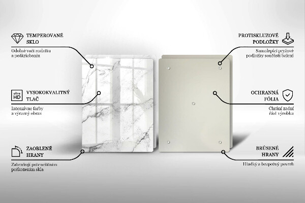 Kuchynská doska veľká zo skla Elegantná textúra mramoru