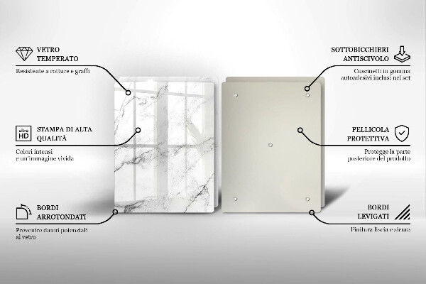 Kuchynská doska veľká zo skla Elegantná textúra mramoru