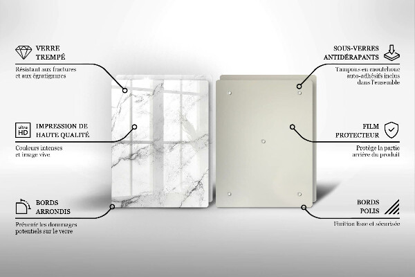 Kuchynská doska veľká zo skla Elegantná textúra mramoru