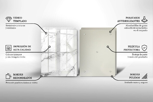 Kuchynská doska veľká zo skla Elegantná textúra mramoru