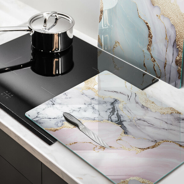 Sklenená doska na krájanie Pastelový mramor