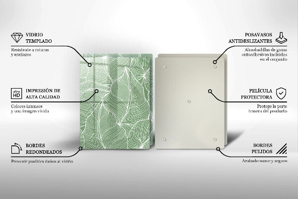 Sklenená doska na krájanie Lineárne listy