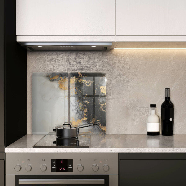 Sklenená doska na krájanie Abstrakcia so zlatom