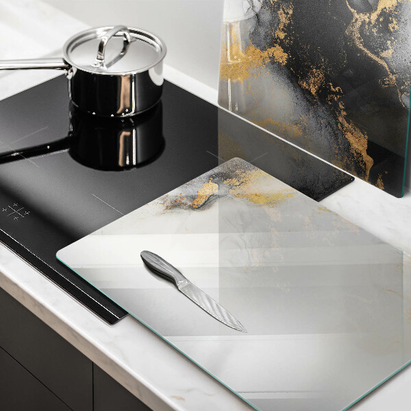 Sklenená doska na krájanie Abstrakcia so zlatom