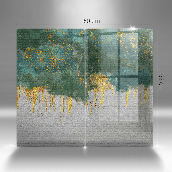 Sklenená doska na krájanie Abstrakcia so zlatom