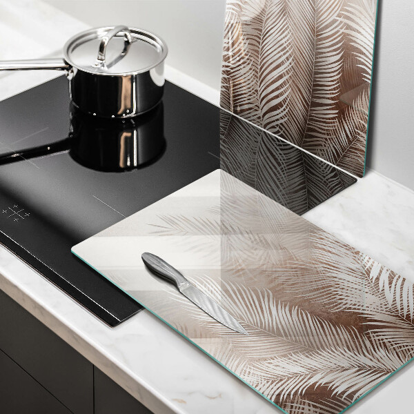 Sklenená doska na krájanie Boho vegetačné listy