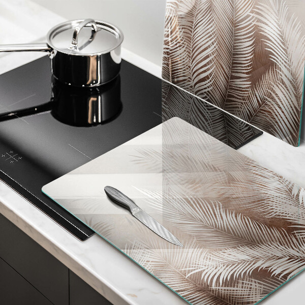 Sklenená doska na krájanie Boho vegetačné listy