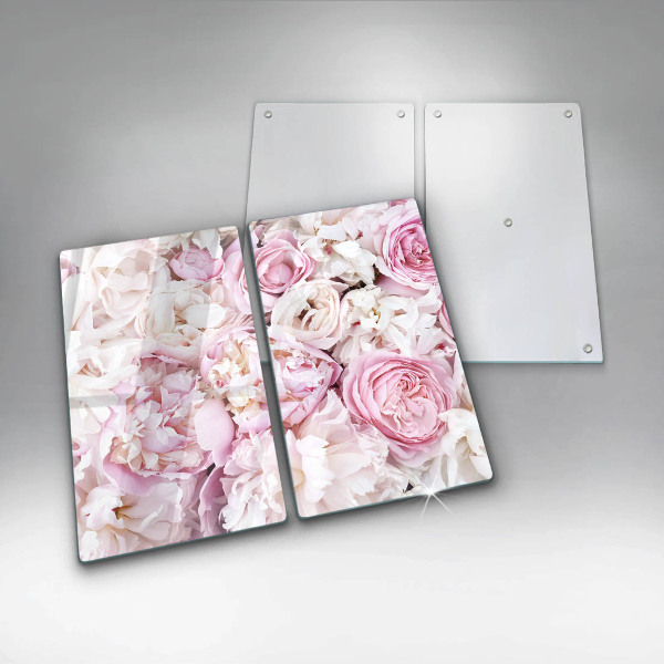 Sklenená doska na krájanie Pivoňková kytica