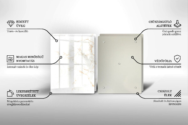 Sklenená doska na krájanie Elegantný mramorový kameň