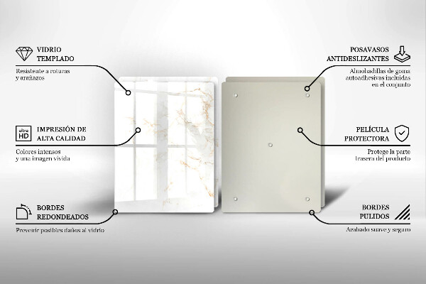 Sklenená doska na krájanie Elegantný mramorový kameň