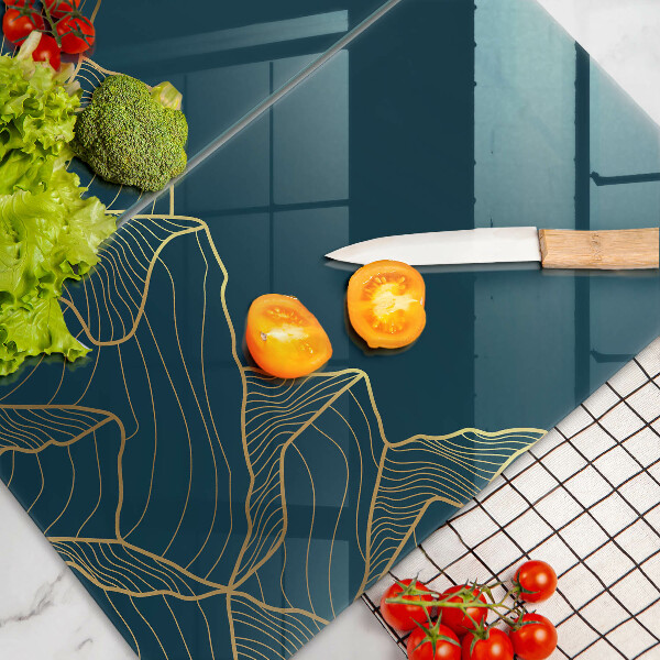 Kuchynská doska veľká zo skla Abstraktné hory