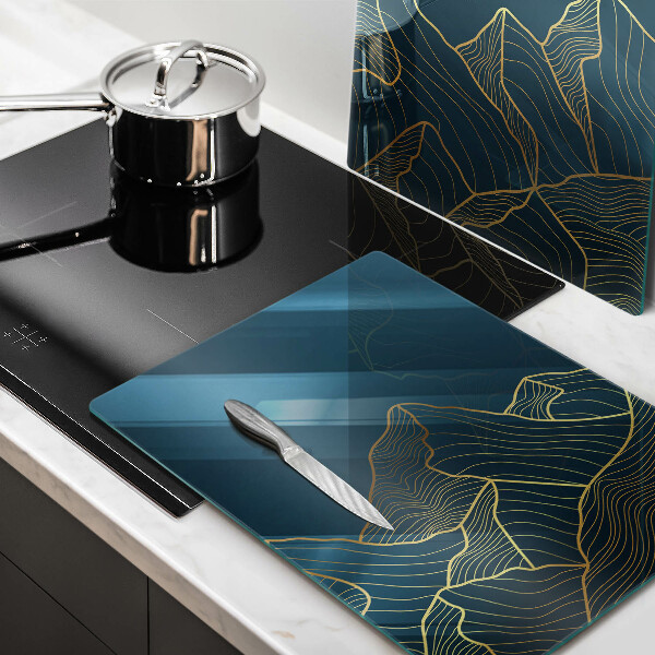Kuchynská doska veľká zo skla Abstraktné hory