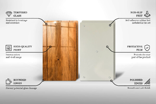 Kuchynská doska veľká zo skla Drevené dosky