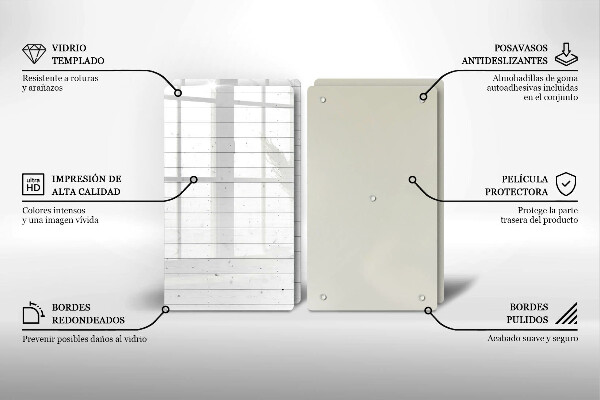 Kuchynská doska veľká zo skla Moderné svetlé dosky
