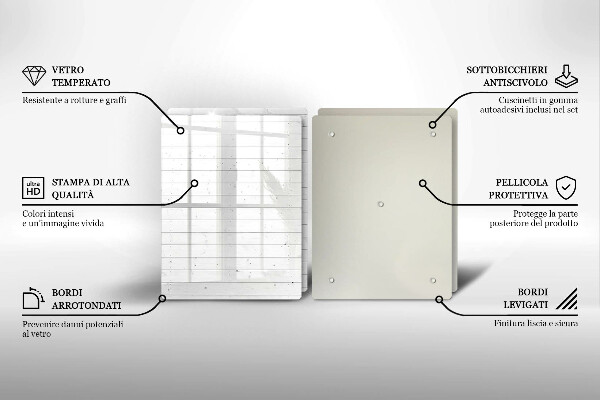 Kuchynská doska veľká zo skla Moderné svetlé dosky