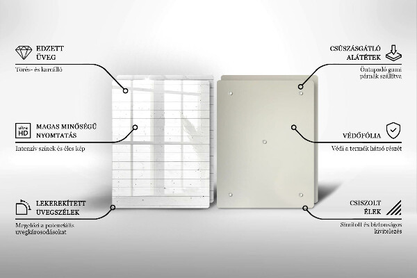 Kuchynská doska veľká zo skla Moderné svetlé dosky
