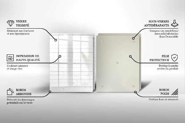 Kuchynská doska veľká zo skla Moderné svetlé dosky