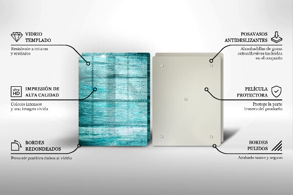 Kuchynská doska veľká zo skla Vintage drevené dosky