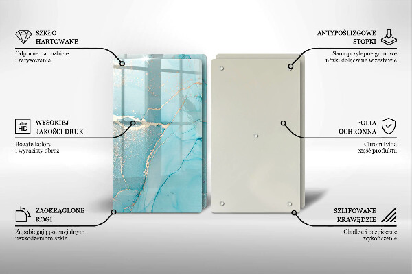 Kuchynská doska veľká zo skla Kamenná abstrakcia