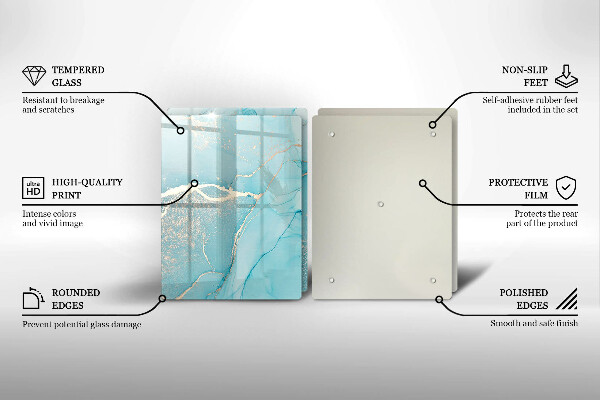 Kuchynská doska veľká zo skla Kamenná abstrakcia