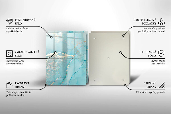 Kuchynská doska veľká zo skla Kamenná abstrakcia