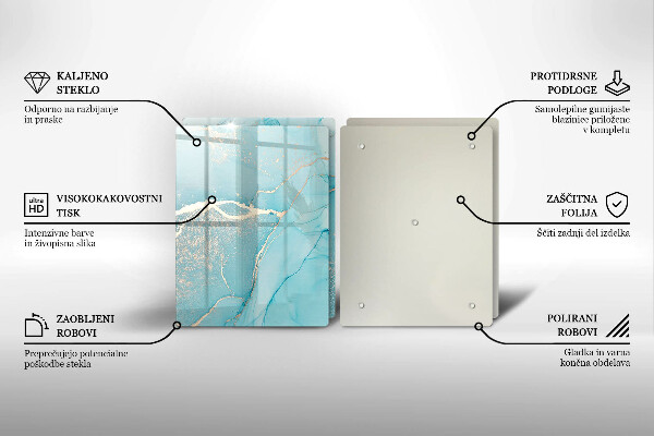 Kuchynská doska veľká zo skla Kamenná abstrakcia