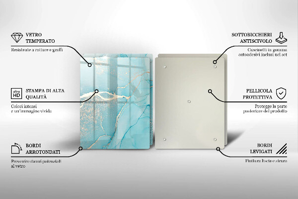 Kuchynská doska veľká zo skla Kamenná abstrakcia