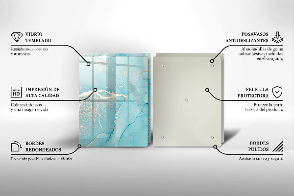 Kuchynská doska veľká zo skla Kamenná abstrakcia