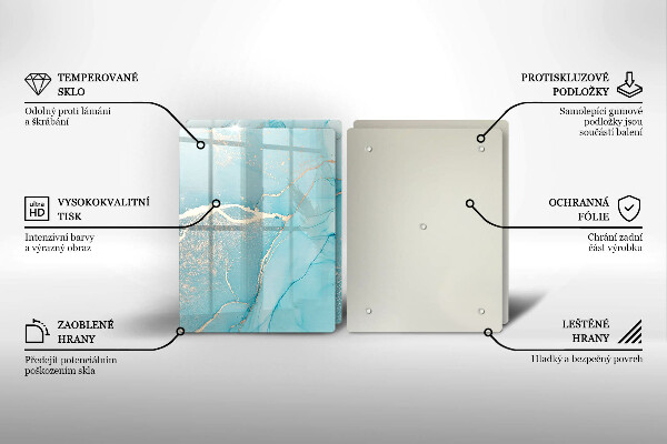 Kuchynská doska veľká zo skla Kamenná abstrakcia