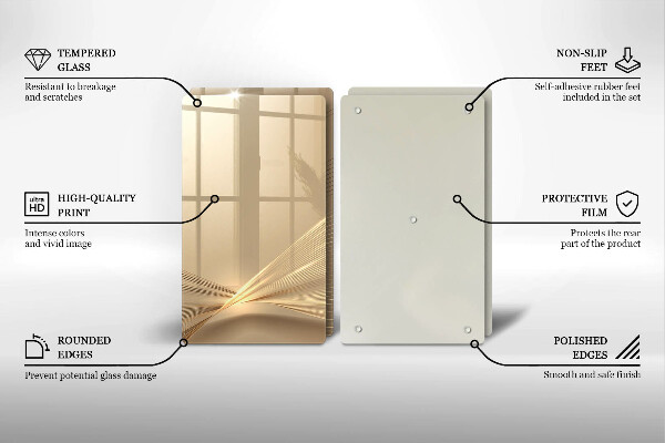 Kuchynská doska veľká zo skla Moderná abstrakcia