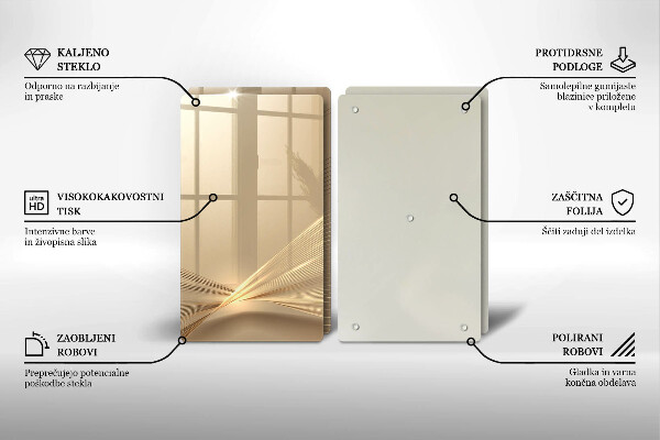 Kuchynská doska veľká zo skla Moderná abstrakcia