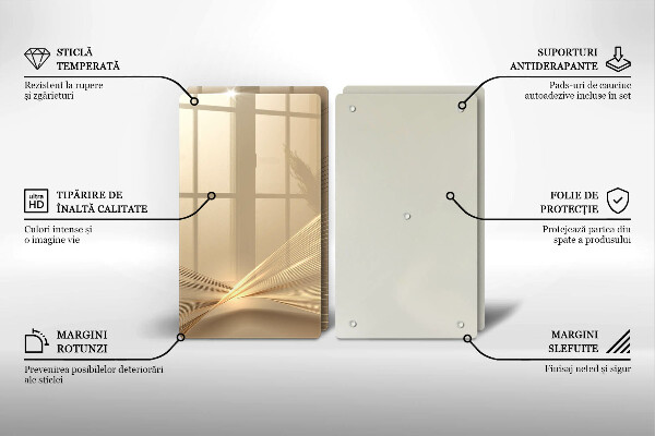 Kuchynská doska veľká zo skla Moderná abstrakcia