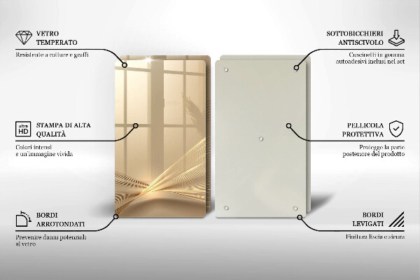 Kuchynská doska veľká zo skla Moderná abstrakcia