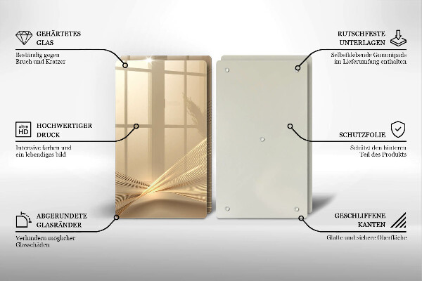 Kuchynská doska veľká zo skla Moderná abstrakcia