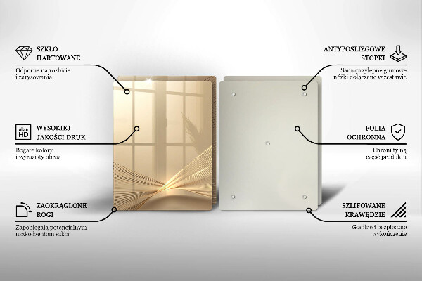 Kuchynská doska veľká zo skla Moderná abstrakcia