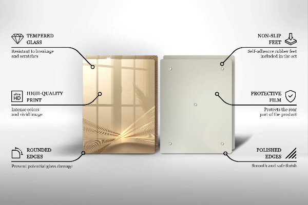 Kuchynská doska veľká zo skla Moderná abstrakcia