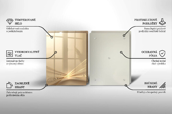 Kuchynská doska veľká zo skla Moderná abstrakcia