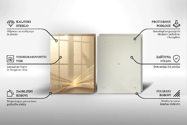 Kuchynská doska veľká zo skla Moderná abstrakcia