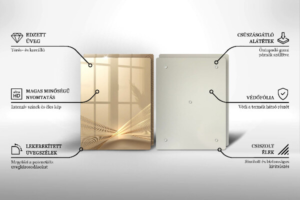 Kuchynská doska veľká zo skla Moderná abstrakcia