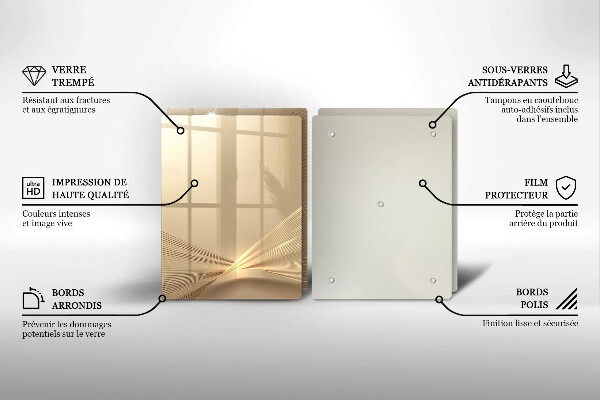 Kuchynská doska veľká zo skla Moderná abstrakcia
