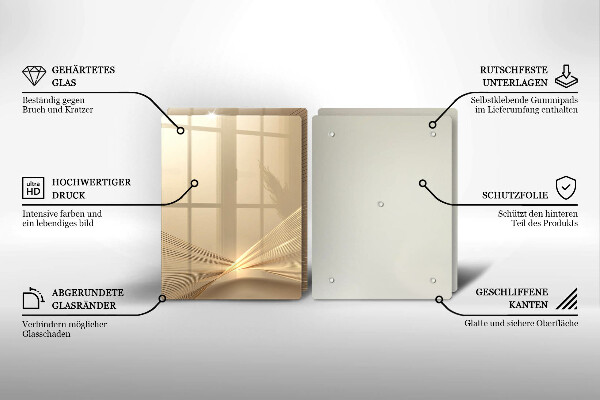 Kuchynská doska veľká zo skla Moderná abstrakcia