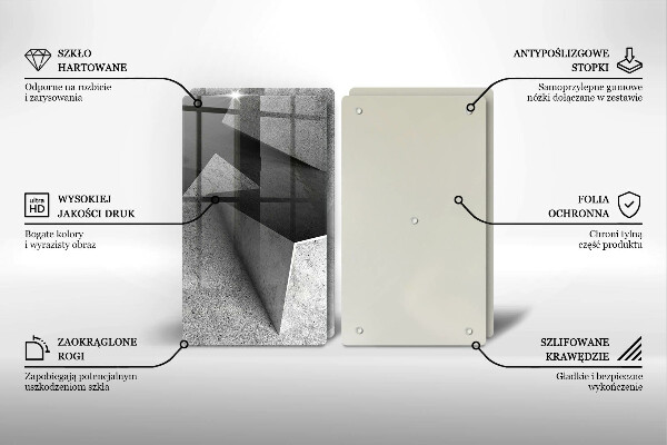 Kuchynská doska veľká zo skla Konkrétna abstrakcia